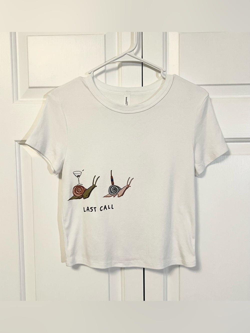 White 'Last Call' Snail Graphic Tee